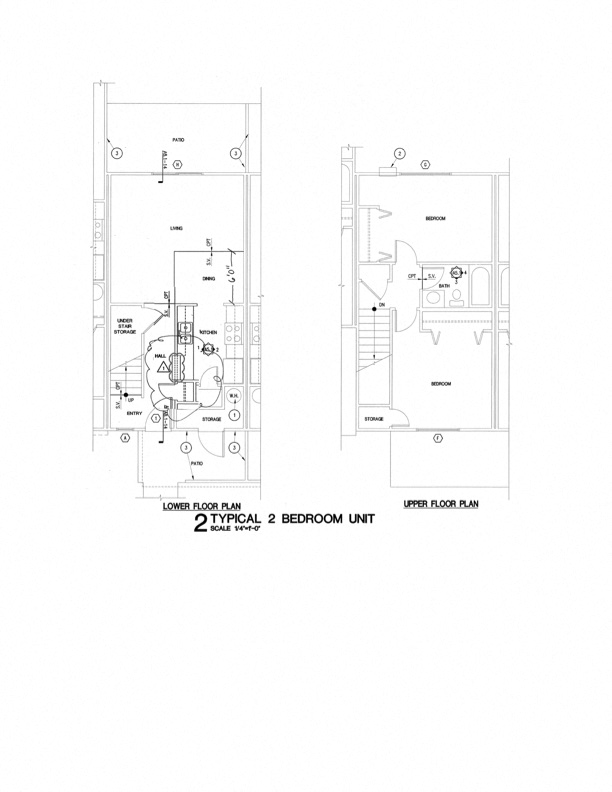 Floor plan for 2 beds, 1 bath